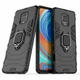 Чехол Iron Ring для Xiaomi Redmi Note 9S бампер противоударный с подставкой кольцом Black - изображение 1