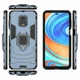 Чехол Iron Ring для Xiaomi Redmi Note 9 Pro бампер противоударный с подставкой кольцом Dark-Blue - изображение 4