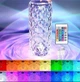 Настольная аккумуляторная лампа с пультом 22см ночник Роза с пультом RGB Crystal Rose - изображение 1