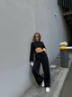 Жіночий прогулянковий костюм вільного крою Uaclothes 42-44 Чорний (like29356-95641349) - изображение 3
