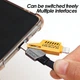 Кабель WUW X207 USB А - USB С/Lightning - Type C/4в1 Черный (6972573336524) - изображение 5