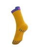 Беговые бесшовные высокие носки Compressport Pro Racing Socks V4.0 Run High, Saffron/Dazz Blue, T1 (35-38) - изображение 2