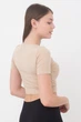 Топ з коротким рукавом та круглим вирізом Giulia CROP T-SHIRT L/XL Beige-naturale - зображення 5