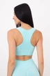 Безшовний жіночий спортивний топ з мікрофібри Giulia TOP SPORT SHAPE MELANGE S/M Blue-tanager turquoise, з підтримкою грудей, комфортний для активного дня - зображення 3