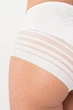 Жіночі труси сліпи з високою талією Giulia Allegra 2301/20 XXL White-whisper, трусики з мікрофібри, з прозорими смужками - зображення 6