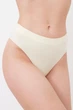 Трусы бразилиана женские бесшовные в рубчик Giulia BRASILIAN BRIEFS RIB S/M White-vanilla, трусики из микрофибры - изображение 2