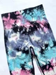 Спортивні жіночі легінси (лосини) Marble Blot Tie-Dye з ефектом пуш-ап для фітнесу та йоги Безшовні Плямисті Push Up XS-S Блакитно-рожеві (4903S) - зображення 7