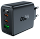 Зарядний блок живлення 2хType-C+USB ACEFAST A41 GaN 65 W 3.5 A чорний - зображення 1
