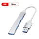 USB-хаб 3.0 USB-A 4 порти USB2.0/USB3.0 Silver - зображення 1