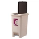 Ведро для мусора 45 л с крышкой и педалью пластиковое MVM BIN-01 45L BEIGE - изображение 2