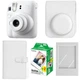 Подарунковий комплект Fujifilm Instax Mini 12 Clay White з фотоапаратом, чохлом, альбомом на 108 фото, плівкою та фоторамкою (Подарункове пакування) - зображення 1