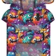 Дождевик-накидка с капюшоном для собак WAUDOG Clothes, рисунок "Зубастые монстры", XXS, А 23-26 см, B 30-36 см, С 15-20 см - изображение 4