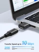 Адаптер Type C Female на Type A Male Ugreen US701 USB 3.0, конвертер для швидкої зарядки та синхронізації, сумісний з iPhone 14 Pro Max, Galaxy S24, Pixel 9, MacBook Air, iPad Black (45275) - зображення 8