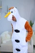 Чоловічі кігурумі доросла та підліткова Kigurumi Крижане Серце Сніговик Олаф Білий XL 175-185 см (1126/2) - зображення 2
