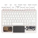 Бездротова клавіатура з мишею для пк та планшетів iPad & Tab KB333 Bluetooth USB 2.4Гц RGB Білий Прозорий - зображення 4