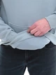 Худі чоловіче блакитне на флісі широке 4902-2 2XL - зображення 9