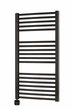Електрична рушникосушка BASIC G, 922x500x80-92 мм, чорна матова структурна, тін (300 Вт) 67x55x55 мм чорний матовий, монтаж - зображення 2