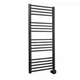 Електрична рушникосушка MAX,1200x500x80-92 mm, чорна матова структурна, тен (600 Вт)67x55x55mm,чорний матовий, прихований монтаж , праворуч + кріплення - изображение 1