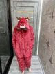 Пижама кигуруми женская Kigurumi Олень Рождественский XL (170 - 180 см) Малиновая - изображение 2