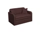 Диван прямий Tobi Sho Юніор-1.2 розкладний м'який велюр Magic Dark Brown, 1380х800х800 мм - зображення 2