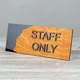 Табличка STAFF ONLY 250х100мм Черная - изображение 3