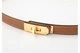 Ремень кожаный с логотипом Hermes Kelly 18 Belt Beige 60-100см Коричневый - изображение 2