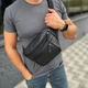 Кожаная сумка бананка через плечо мужская SKL 1.0 leather - изображение 9