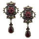 Серьги-клипсы "Королевский рубин" от Michal Negrin с кристаллами Swarovski - изображение 1