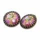 Серьги-клипсы "Розовая феерия" с эмалью от Michal Negrin - изображение 1