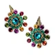 Серьги-клипсы "Цветочный калейдоскоп" от Michal Negrin с кристаллами Swarovski - изображение 1