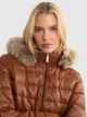 Płaszcz damski puchowy pikowany Big Star Rosabel 804 S Brązowa (5900714785307) - obraz 5