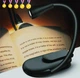 Компактная Mini Лампа для чтения книг Светильник настольный Перезаряжаемый на аккумуляторе Теплый Холодный Смешанный свет Гибкая Clip ножка прищепка Type-C зарядка Black - изображение 1