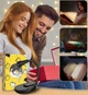 Компактная Mini Лампа для чтения книг Светильник настольный Перезаряжаемый на аккумуляторе Теплый Холодный Смешанный свет Гибкая Clip ножка прищепка Type-C зарядка Black - изображение 6