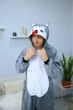Піжама кігурумі My Kigu Чоловіча Хаскі з язиком Сірий розмір M 155-165 см (21068411) - зображення 5