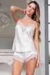 Шовкова піжама з шортами Mia-Amore 3552 48(XL) Білий - зображення 1