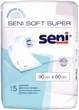 Упаковка одноразовых пеленок Seni Soft Super 60х90 см 12 пачек по 5 шт (SE-091-SU05-003/SE-091-S005-J03) - изображение 2