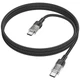 Дата кабель Hoco U129 Spirit Transparent Type-C to Type-C 60W (1.2m) Black - изображение 3