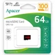 Карта пам'яті Apacer microSDXC (UHS-1) 64Gb class 10 V10 A1 R100MB/s (без адаптера) Black - зображення 2