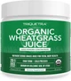 Органічний порошок соку паростків пшениці преміум-класу Triquetra Health Organic Wheatgrass Juice Powder 150 г - зображення 1
