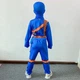 Детский карнавальный костюм ниндзяго Джей Вокер Уокер с мечами размер 110 на рост 107 - 116 см в синем цвете нинзяго косплей нинзя лего для детей на подарок мастер стихии молнии - изображение 5