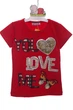 Футболкадля девочки трикотажная love you красная 116 см (38213) - изображение 1