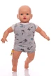 Боди майка кулир для мальчика Babykroha серый Зайка 68 см (50074) - изображение 1
