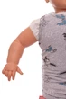 Боди майка кулир для мальчика Babykroha серый Зайка 68 см (50074) - изображение 2