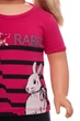 Костюм летний для девочки трикотажный в полоску Rabbit розовый 98 см (38613) - изображение 2