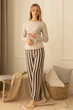 Пижама Forli Комплект трикотажный с брюками Coffee Milk S Бежевый TR0018-68-69_S - изображение 1