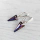 Сережки Hand Made з яскравими кристалами хамелеонами Swarovski кольору Volcano - зображення 1
