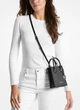Жіноча компактна сумка Michael Kors Mercer Extra-Small Logo and Leather Crossbody Bag 15,2*17,1*6,3 см чорна - зображення 3