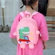 Дитячий дошкільний рюкзак рожевий Dinosaur Rose з принтом динозавра 20*13*8см - зображення 3