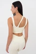 Топ женский с ассиметричными бретелями Giulia TOP RIB CO XS/S White-milk, Топ женский - изображение 2
