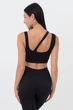 Топ женский с ассиметричными бретелями Giulia TOP RIB CO M/L Black-black, Топ на широких бретелях бесшовный - изображение 2